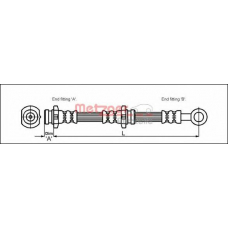 4114802 METZGER Тормозной шланг