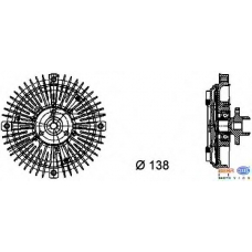 8MV 376 732-221 HELLA Сцепление, вентилятор радиатора