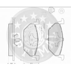 12079 OPTIMAL Комплект тормозных колодок, дисковый тормоз