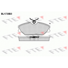 BL1728B3 FTE Комплект тормозных колодок, дисковый тормоз