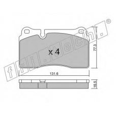675.0 fri.tech. Комплект тормозных колодок, дисковый тормоз