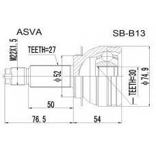 SB-B13 ASVA Шарнирный комплект, приводной вал