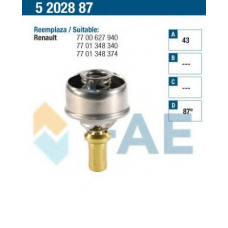 5202887 FAE Термостат, охлаждающая жидкость