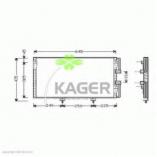 94-6084 KAGER Конденсатор, кондиционер