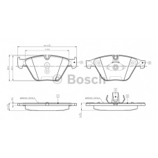 0 986 TB3 134 BOSCH Комплект тормозных колодок, дисковый тормоз