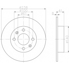 8DD 355 101-221 HELLA PAGID Тормозной диск