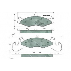 GDB4073 TRW Комплект тормозных колодок, дисковый тормоз
