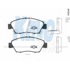 BP-2023 KAVO PARTS Комплект тормозных колодок, дисковый тормоз