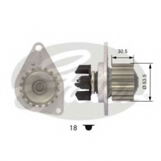 WP0056 GATES Водяной насос