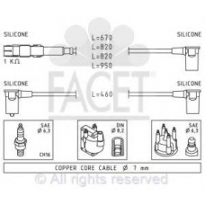 4.9654 FACET Комплект проводов зажигания