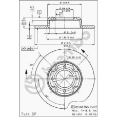 08.3437.10 BREMBO Тормозной диск