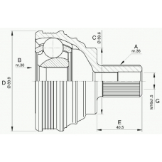 CVJ5535.10 OPEN PARTS Шарнирный комплект, приводной вал