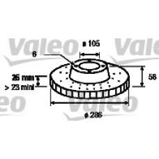 186645 VALEO Тормозной диск