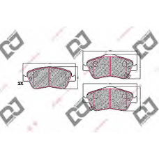 BP1641 DJ PARTS Комплект тормозных колодок, дисковый тормоз