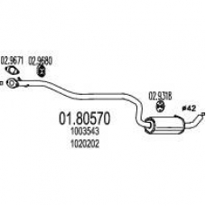 01.80570 MTS Средний глушитель выхлопных газов
