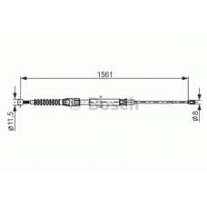 1 987 482 264 BOSCH Трос, стояночная тормозная система