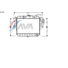 DU2038 AVA Радиатор, охлаждение двигателя