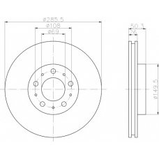 8DD 355 107-041 HELLA PAGID Тормозной диск