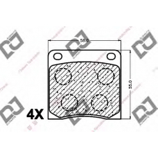 BP1442 DJ PARTS Комплект тормозных колодок, дисковый тормоз