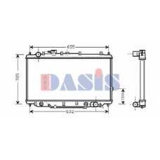 510070N AKS DASIS Радиатор, охлаждение двигателя