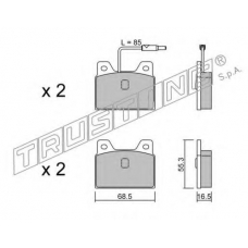 086.0 TRUSTING Комплект тормозных колодок, дисковый тормоз