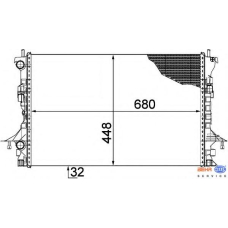 8MK 376 753-501 HELLA Радиатор, охлаждение двигателя