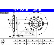 24.0110-0179.1 ATE Тормозной диск