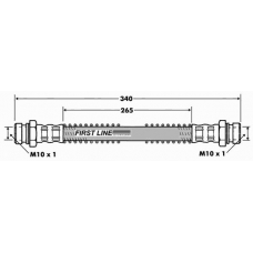 FBH7454 FIRST LINE Тормозной шланг