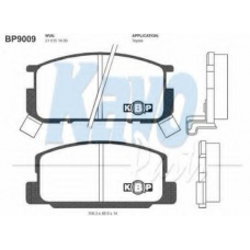 BP-9009 KAVO PARTS Комплект тормозных колодок, дисковый тормоз