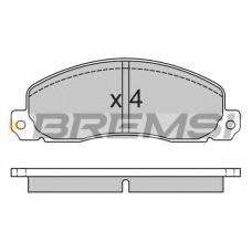 BP2312 BREMSI Комплект тормозных колодок, дисковый тормоз