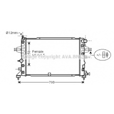 OLA2625 AVA Радиатор, охлаждение двигателя