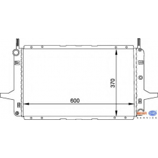 8MK 376 707-311 HELLA Радиатор, охлаждение двигателя