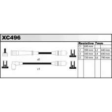 XC496 QUINTON HAZELL Комплект проводов зажигания