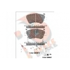 RB2108-203 R BRAKE Комплект тормозных колодок, дисковый тормоз