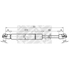 91700 MAPCO Газовая пружина, крышка багажник