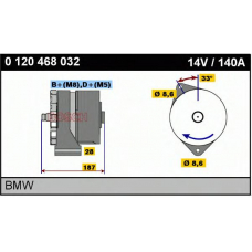 0 120 468 032 BOSCH Генератор