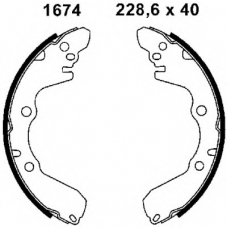 01674 BSF Комплект тормозных колодок