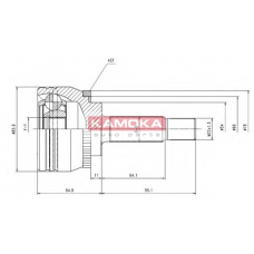 7056 KAMOKA Шарнирный комплект, приводной вал