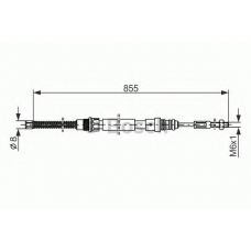 1 987 477 148 BOSCH Трос, стояночная тормозная система