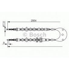 1 987 477 236 BOSCH Трос, стояночная тормозная система