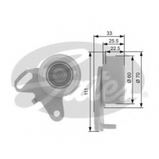 T41043 GATES Натяжной ролик, ремень грм