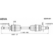 SZXR-001 ASVA Приводной вал