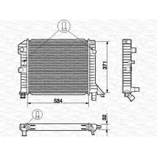 350213663000 MAGNETI MARELLI Радиатор, охлаждение двигателя