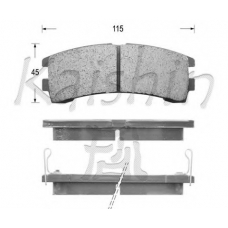 D1102 KAISHIN Комплект тормозных колодок, дисковый тормоз