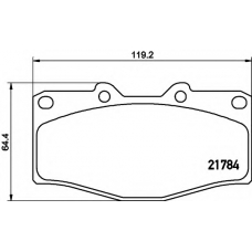 8DB 355 016-251 HELLA Комплект тормозных колодок, дисковый тормоз