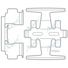 KIT1017 APEC Комплектующие, тормозные колодки