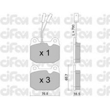822-013-0 CIFAM Комплект тормозных колодок, дисковый тормоз