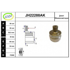 JH22288AK SERA Шарнирный комплект, приводной вал