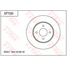 DF7330 TRW Тормозной диск