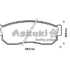 S011-14 ASHUKI Комплект тормозных колодок, дисковый тормоз